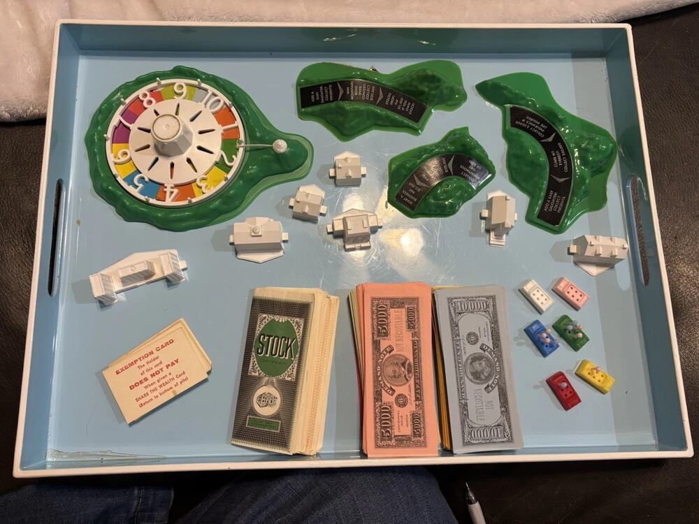 1960 Milton Bradley The Game of Life Replacement Parts Lot Spinner Money Cars
